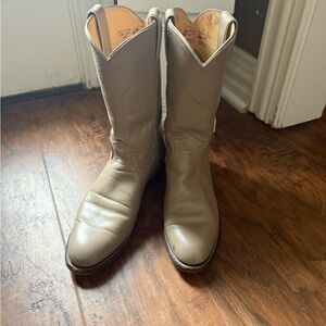 Women’s Vintage Khaki, Justin Roper Leather Cowboy Boots